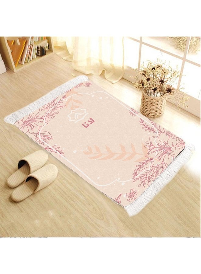 سجادة صلاة مبطنة بتصميم عربي ملون. مريحة للركبتين ومريحة للعينين.